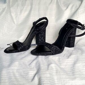 Zara Glitter Strappy Block Heels 1329/110
